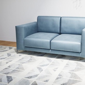 Sofa 2-Sitzer Samt Pastellblau Samt - Elegantes, gemütliches 2-Sitzer Sofa: Hochwertige Qualität, einzigartiges Design - 168 x 75 x 98 cm, konfigurierbar