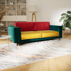 Sofa 2-Sitzer Samt Rapsgelb Samt - Elegantes, gemütliches 2-Sitzer Sofa: Hochwertige Qualität, einzigartiges Design - 208 x 75 x 98 cm, konfigurierbar