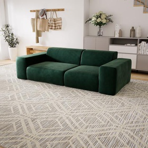 Sofa 2-Sitzer Samt Tannengrün Samt - Elegantes, gemütliches 2-Sitzer Sofa: Hochwertige Qualität, einzigartiges Design - 241 x 72 x 107 cm, konfigurierbar