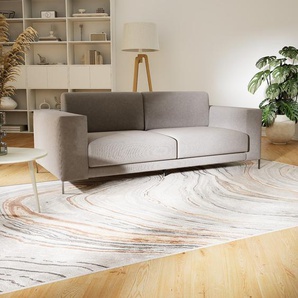 Sofa 2-Sitzer Sandgrau Strukturgewebe - Elegantes, gemütliches 2-Sitzer Sofa: Hochwertige Qualität, einzigartiges Design - 208 x 75 x 98 cm, konfigurierbar