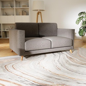 Sofa 2-Sitzer Taupegrau Strukturgewebe - Elegantes, gemütliches 2-Sitzer Sofa: Hochwertige Qualität, einzigartiges Design - 145 x 75 x 98 cm, konfigurierbar