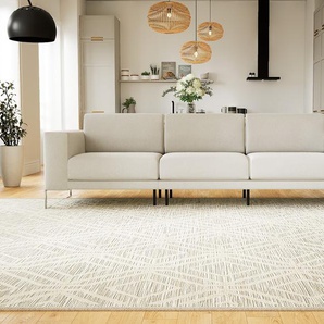 Sofa 3-Sitzer Cremeweiß Vegane Wolle - Elegantes, gemütliches 3-Sitzer Sofa: Hochwertige Qualität, einzigartiges Design - 288 x 81 x 98 cm, konfigurierbar