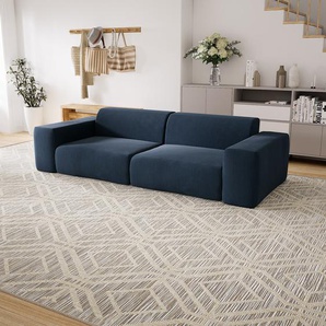 Sofa 3-Sitzer Jeansblau Webstoff - Elegantes, gemütliches 3-Sitzer Sofa: Hochwertige Qualität, einzigartiges Design - 266 x 72 x 107 cm, konfigurierbar