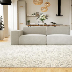 Sofa 3-Sitzer Kiesgrau Strukturgewebe - Elegantes, gemütliches 3-Sitzer Sofa: Hochwertige Qualität, einzigartiges Design - 266 x 72 x 107 cm, konfigurierbar