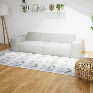 Sofa 3-Sitzer Lichtgrau Feingewebe - Elegantes, gemütliches 3-Sitzer Sofa: Hochwertige Qualität, einzigartiges Design - 266 x 72 x 107 cm, konfigurierbar