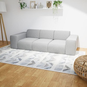 Sofa 3-Sitzer Lichtgrau Strukturgewebe - Elegantes, gemütliches 3-Sitzer Sofa: Hochwertige Qualität, einzigartiges Design - 246 x 72 x 107 cm, konfigurierbar