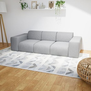 Sofa 3-Sitzer Lichtgrau Wolle - Elegantes, gemütliches 3-Sitzer Sofa: Hochwertige Qualität, einzigartiges Design - 246 x 72 x 107 cm, konfigurierbar