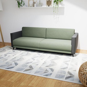 Sofa 3-Sitzer Olivgrün Webstoff - Elegantes, gemütliches 3-Sitzer Sofa: Hochwertige Qualität, einzigartiges Design - 225 x 75 x 98 cm, konfigurierbar