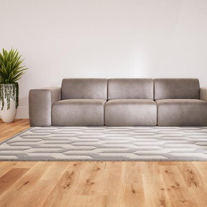Sofa 3-Sitzer Samt Cremebeige Samt - Elegantes, gemütliches 3-Sitzer Sofa: Hochwertige Qualität, einzigartiges Design - 291 x 72 x 107 cm, konfigurierbar