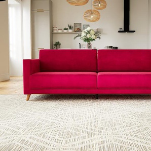 Sofa 3-Sitzer Samt Magentapink Samt - Elegantes, gemütliches 3-Sitzer Sofa: Hochwertige Qualität, einzigartiges Design - 225 x 75 x 98 cm, konfigurierbar