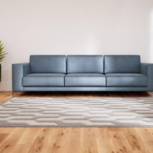 Sofa 3-Sitzer Samt Pastellblau Samt - Elegantes, gemütliches 3-Sitzer Sofa: Hochwertige Qualität, einzigartiges Design - 288 x 75 x 98 cm, konfigurierbar