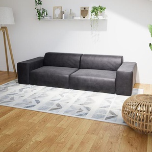 Sofa 3-Sitzer Samt Steingrau Samt - Elegantes, gemütliches 3-Sitzer Sofa: Hochwertige Qualität, einzigartiges Design - 266 x 72 x 107 cm, konfigurierbar