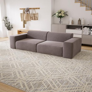 Sofa 3-Sitzer Sandgrau Strukturgewebe - Elegantes, gemütliches 3-Sitzer Sofa: Hochwertige Qualität, einzigartiges Design - 266 x 72 x 107 cm, konfigurierbar