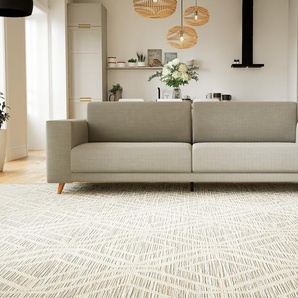 Sofa 3-Sitzer Sandgrau Webstoff - Elegantes, gemütliches 3-Sitzer Sofa: Hochwertige Qualität, einzigartiges Design - 248 x 75 x 98 cm, konfigurierbar