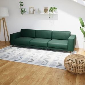 Sofa 3-Sitzer Tannengrün Wolle - Elegantes, gemütliches 3-Sitzer Sofa: Hochwertige Qualität, einzigartiges Design - 288 x 75 x 98 cm, konfigurierbar