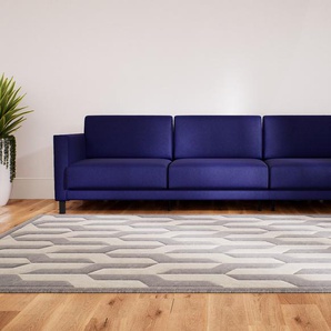 Sofa 3-Sitzer Tintenblau Wolle - Elegantes, gemütliches 3-Sitzer Sofa: Hochwertige Qualität, einzigartiges Design - 264 x 75 x 98 cm, konfigurierbar