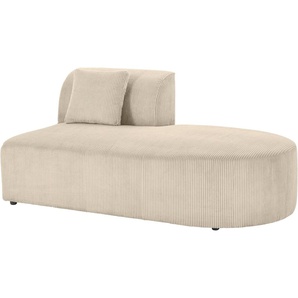 Sofa-Eckelement ANDAS Alesund Polsterelemente Gr. Cord, Armlehne rechts, beige als Einzelteile oder Modulteil