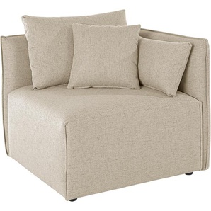 Sofa-Eckelement ANDAS Nöre Polsterelemente Gr. Baumwollmix, beige (natur) Modul - zum Zusammenstellen; in vielen Bezugsqualitäten und Farben