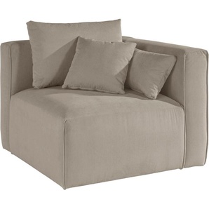 Sofa-Eckelement GUIDO MARIA KRETSCHMER HOME & LIVING Comfine Polsterelemente Gr. Samtcord, beige (dunkelbeige) Modul-Ecke zur indiviuellen Zusammenstellung, in 3 Bezugsvarianten