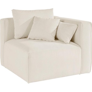 Sofa-Eckelement GUIDO MARIA KRETSCHMER HOME & LIVING Comfine Polsterelemente Gr. Samtcord, beige Modul-Ecke zur indiviuellen Zusammenstellung, in 3 Bezugsvarianten