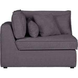 Sofa-Eckelement RAUM.ID Enid Polsterelemente Gr. Cord, Eckelement links, grau Teil eines Modulsofas, fester Sitzkomfort, auch in Breitcord