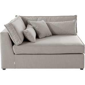 Sofa-Eckelement RAUM.ID Enid Polsterelemente Gr. Struktur (recyceltes Polyester), Eckelement links, beige Teil eines Modulsofas, fester Sitzkomfort, auch in Breitcord