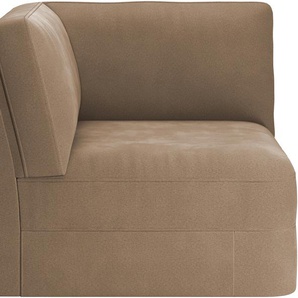 Sofa-Eckelement RAUM.ID Innovid Polsterelemente Gr. Luxus-Microfaser ALTARA NUBUCK, braun (chocco) Modernes Modul-Polsterprogramm