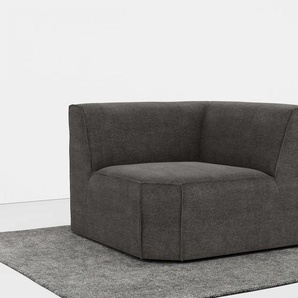 Sofa-Eckelement RAUM.ID Norvid Polsterelemente Gr. Struktur weich, Taschenfederkern, grau (dark gray) modular, wahlweise mit Kaltschaum, Komfortschaum oder Taschenfederkern