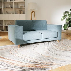 Sofa Eisblau - Moderne Designer-Couch: Hochwertige Qualität, einzigartiges Design - 168 x 75 x 98 cm, Komplett anpassbar