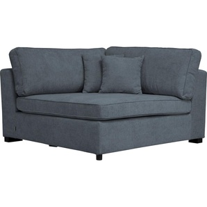 Sofa GUIDO MARIA KRETSCHMER HOME & LIVING Skara XXL Sofas Gr. B/H/T: 130cm x 86cm x 130cm, Struktur weich, Federkernpolsterung, rechts, blau (graublau) Sofa-Element Eckelement zur individuellen Polstergarnitur-Gestaltung