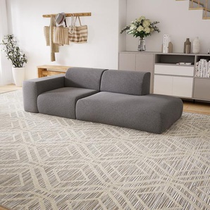 Sofa Kiesgrau - Moderne Designer-Couch: Hochwertige Qualität, einzigartiges Design - 243 x 72 x 107 cm, Komplett anpassbar