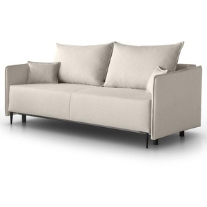 Sofa 3-Sitzer mit Schlaffunktion KYOTO beige Barrel 03