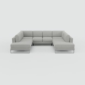 Sofa Lichtgrau - Moderne Designer-Couch: Hochwertige Qualität, einzigartiges Design - 308 x 81 x 214 cm, Komplett anpassbar