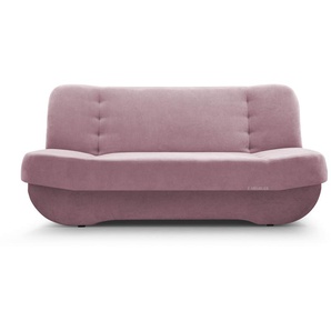Sofa mit Schlaffunktion Pafos - Grau + Schwarz Kunstleder