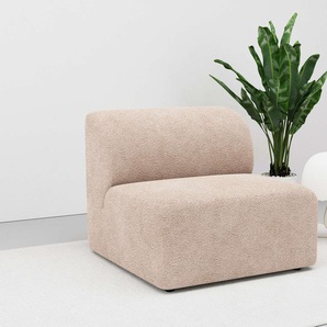 Sofa-Mittelelement LEGER HOME BY LENA GERCKE Floria Polsterelemente Gr. Bouclé recycelt, Maße (Breite x Höhe x Tiefe): 93cm x 77cm x 93cm, beige (sand) modulares Sofa, in trendigen Farben, mit Komfortschaum-Polsterung