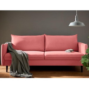 Sofa Palawan 3-Sitzer Pink Microfaser Jada 199 x 86 x 91cm Skandi