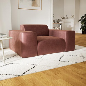 Sofa Samt Altrosa - Moderne Designer-Couch: Hochwertige Qualität, einzigartiges Design - 141 x 72 x 107 cm, Komplett anpassbar