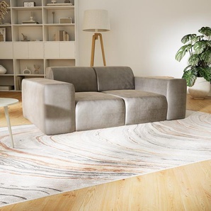 Sofa Samt Cremebeige - Moderne Designer-Couch: Hochwertige Qualität, einzigartiges Design - 186 x 72 x 107 cm, Komplett anpassbar