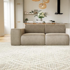 Sofa Samt Cremebeige - Moderne Designer-Couch: Hochwertige Qualität, einzigartiges Design - 216 x 72 x 107 cm, Komplett anpassbar