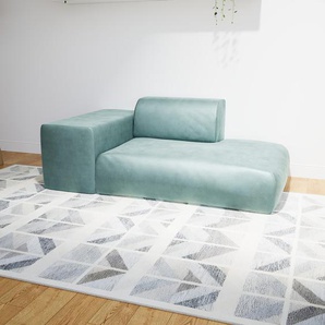 Sofa Samt Eisblau - Moderne Designer-Couch: Hochwertige Qualität, einzigartiges Design - 182 x 72 x 107 cm, Komplett anpassbar