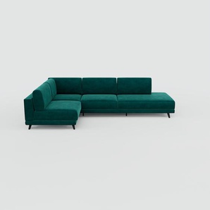 Sofa Samt Petrolblau - Moderne Designer-Couch: Hochwertige Qualität, einzigartiges Design - 294 x 75 x 174 cm, Komplett anpassbar