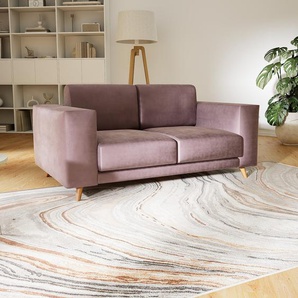 Sofa Samt Puderrosa - Moderne Designer-Couch: Hochwertige Qualität, einzigartiges Design - 168 x 75 x 98 cm, Komplett anpassbar