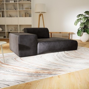 Sofa Samt Steingrau - Moderne Designer-Couch: Hochwertige Qualität, einzigartiges Design - 182 x 72 x 107 cm, Komplett anpassbar