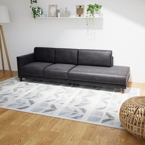 Sofa Samt Steingrau - Moderne Designer-Couch: Hochwertige Qualität, einzigartiges Design - 252 x 75 x 98 cm, Komplett anpassbar