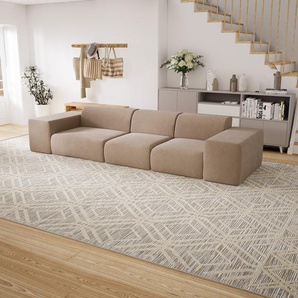 Sofa Toffeebeige - Moderne Designer-Couch: Hochwertige Qualität, einzigartiges Design - 344 x 72 x 107 cm, Komplett anpassbar