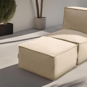 Sofaelement DOMO COLLECTION Fiu: einfach aufblasbar, für Camping, Garten, Terrasse, Balkon Polsterelemente Gr. Flachgewebe, beige wetterfester Outdoor Sessel 7511573 cm, klein verstaubar