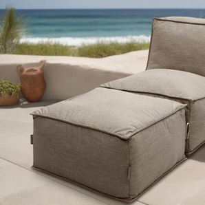 Sofaelement DOMO COLLECTION Fiu: einfach aufblasbar, für Camping, Garten, Terrasse, Balkon Polsterelemente Gr. Flachgewebe, braun wetterfester Outdoor Sessel 7511573 cm, klein verstaubar