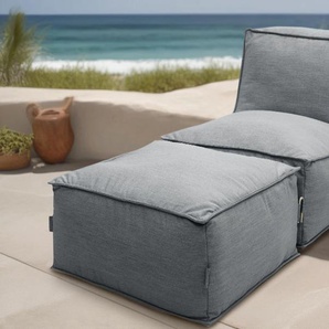 Sofaelement DOMO COLLECTION Fiu: einfach aufblasbar, für Camping, Garten, Terrasse, Balkon Polsterelemente Gr. Flachgewebe, grau (dunkelgrau) wetterfester Outdoor Sessel 7511573 cm, klein verstaubar