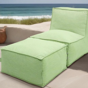 Sofaelement DOMO COLLECTION Fiu: einfach aufblasbar, für Camping, Garten, Terrasse, Balkon Polsterelemente Gr. Flachgewebe, grün wetterfester Outdoor Sessel 7511573 cm, klein verstaubar