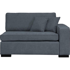 Sofaelement GUIDO MARIA KRETSCHMER HOME & LIVING Skara XXL Polsterelemente Gr. Struktur weich, Armlehne rechts, blau (graublau) Modul XXL - zum eigenen Zusammenstellen, Armlehne linksrechts wählbar